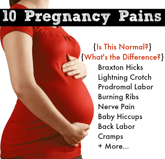 10 Pregnancy Pains: BH, Contractions, Pains, Hiccups, Cramps, Nerves