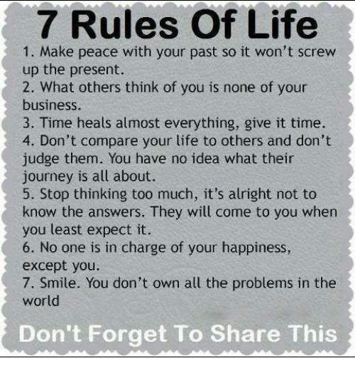 7 Rules of Life 1 Make Peace With Your Past So It Won