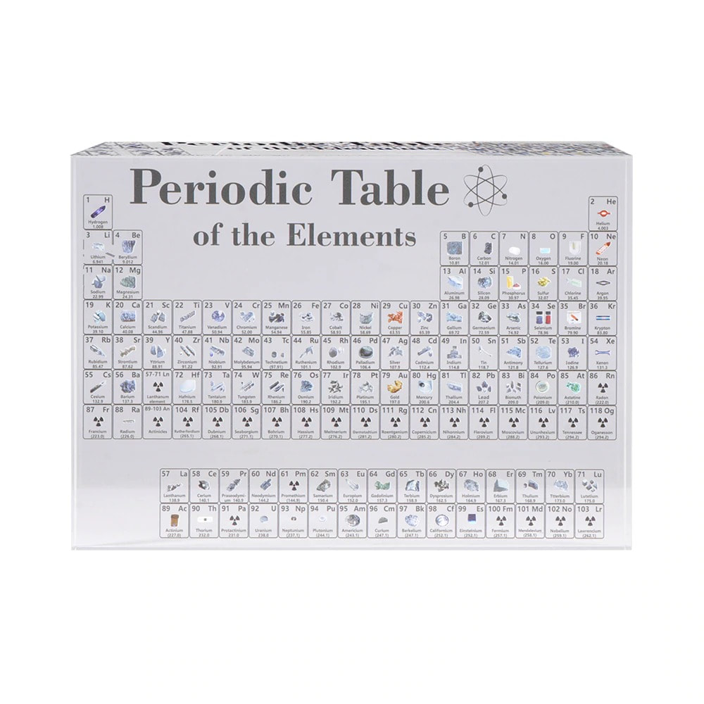 Acrylic Periodic Table Display With Real Elements Kids Teaching Science ...