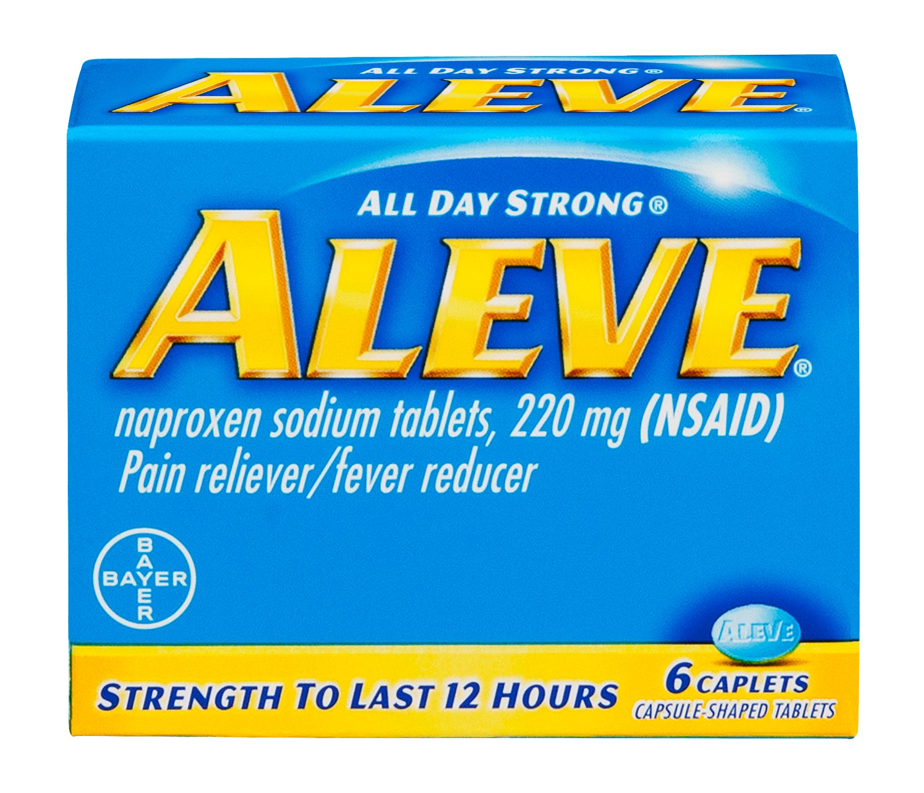 Aleve Pain Reliever/Fever Reducer Naproxen 220 mg Caplets ...