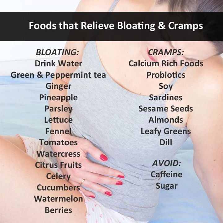 Foods that help with bloating &  cramping
