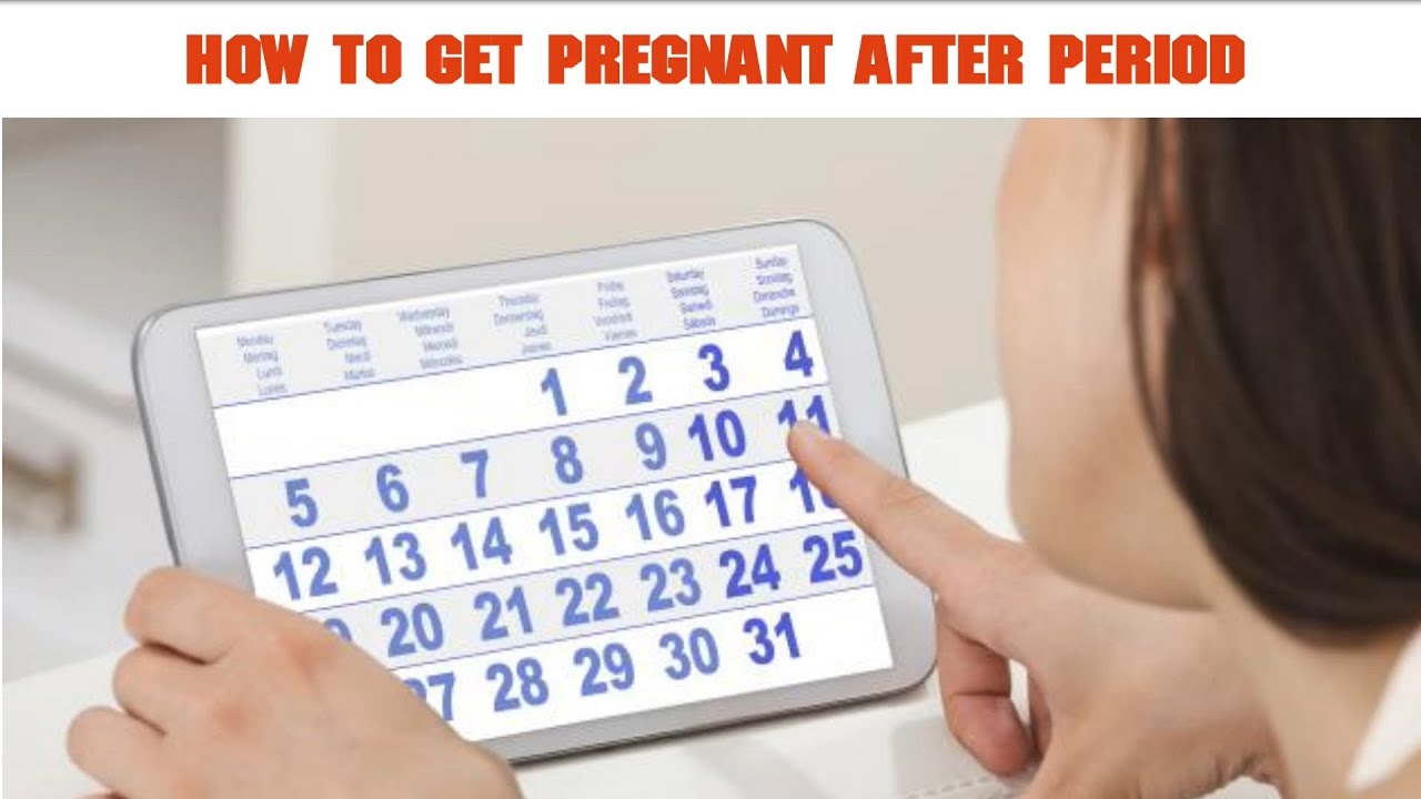 How to get pregnant naturally: After period