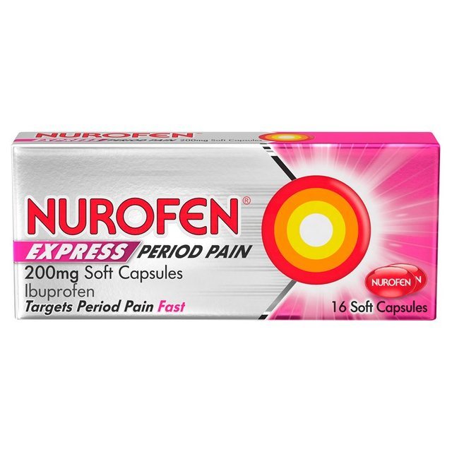 Nurofen Express Period Pain Ibuprofen Capsules 200mg