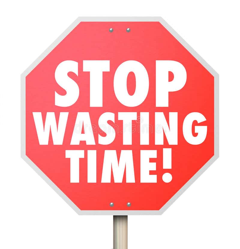 Stop Wasting Time Management Inefficient Use Of Hours Minutes Da Stock ...