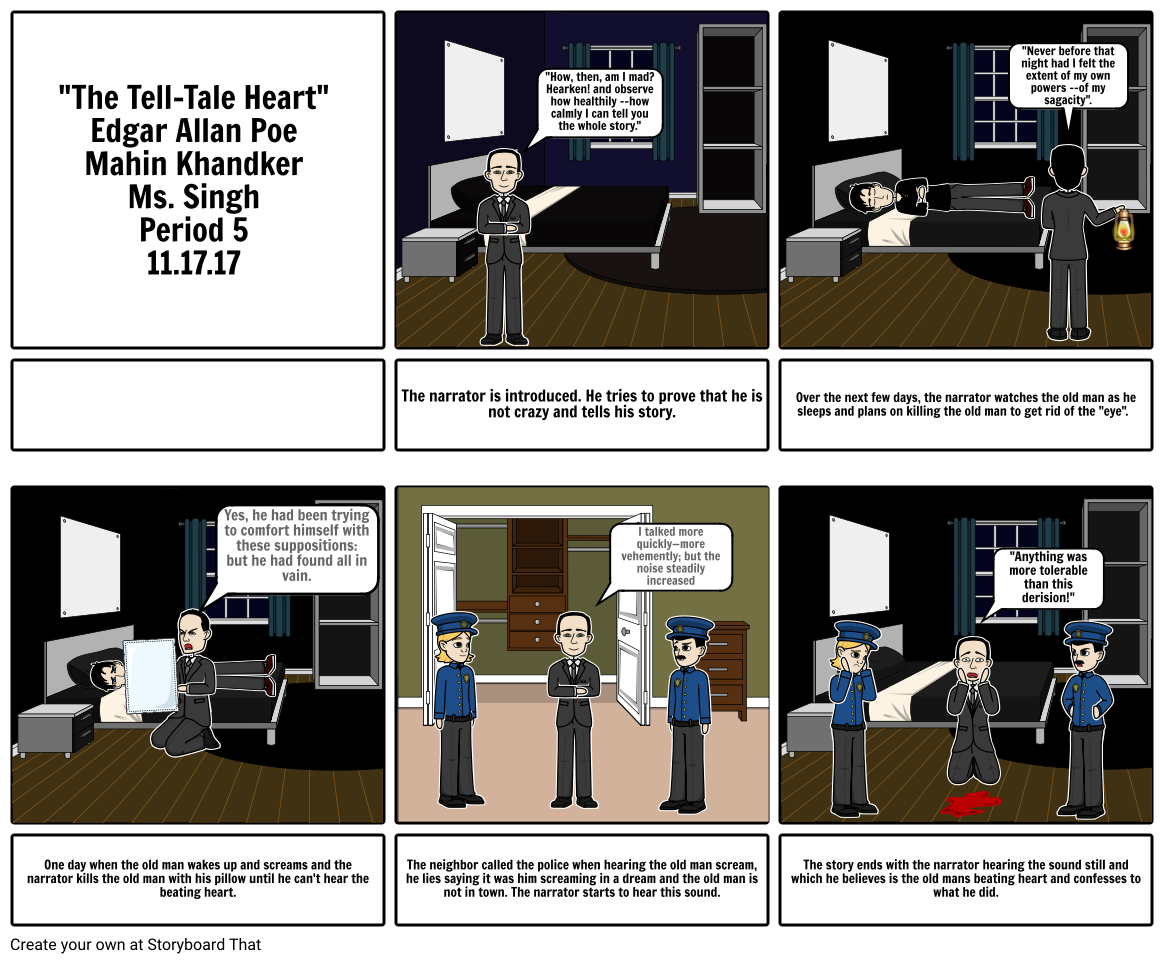 The Tell Tale Heart Storyboard Storyboard by 75aae7f9