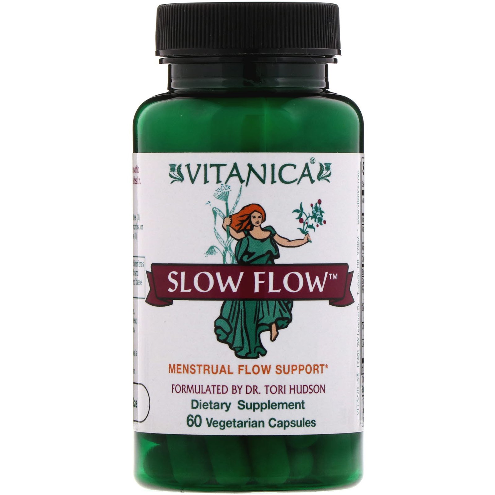 Vitanica Slow Flow, Menstrual Flow Support, 60 Vegetarian Capsules ...