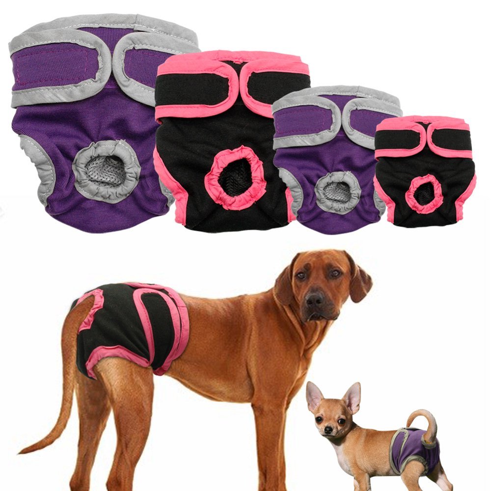 Washable Female Dog Diapers, Reusable Doggie Diaper Wraps ...